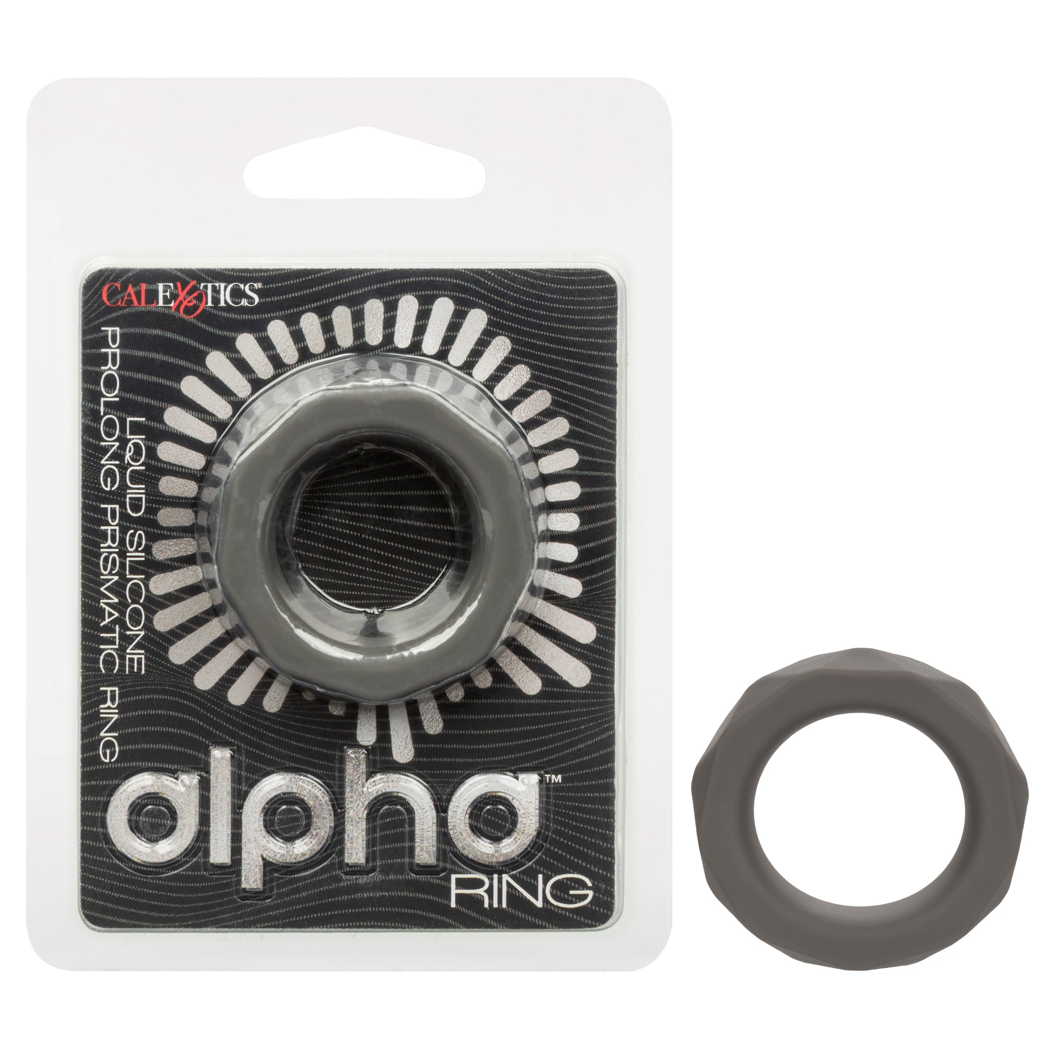 Alpha Liquid Silicone Prolong Prismatic Ring -  Gray