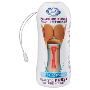 Pleasure Pussy Pocket Stroker Water Activated -  Tan