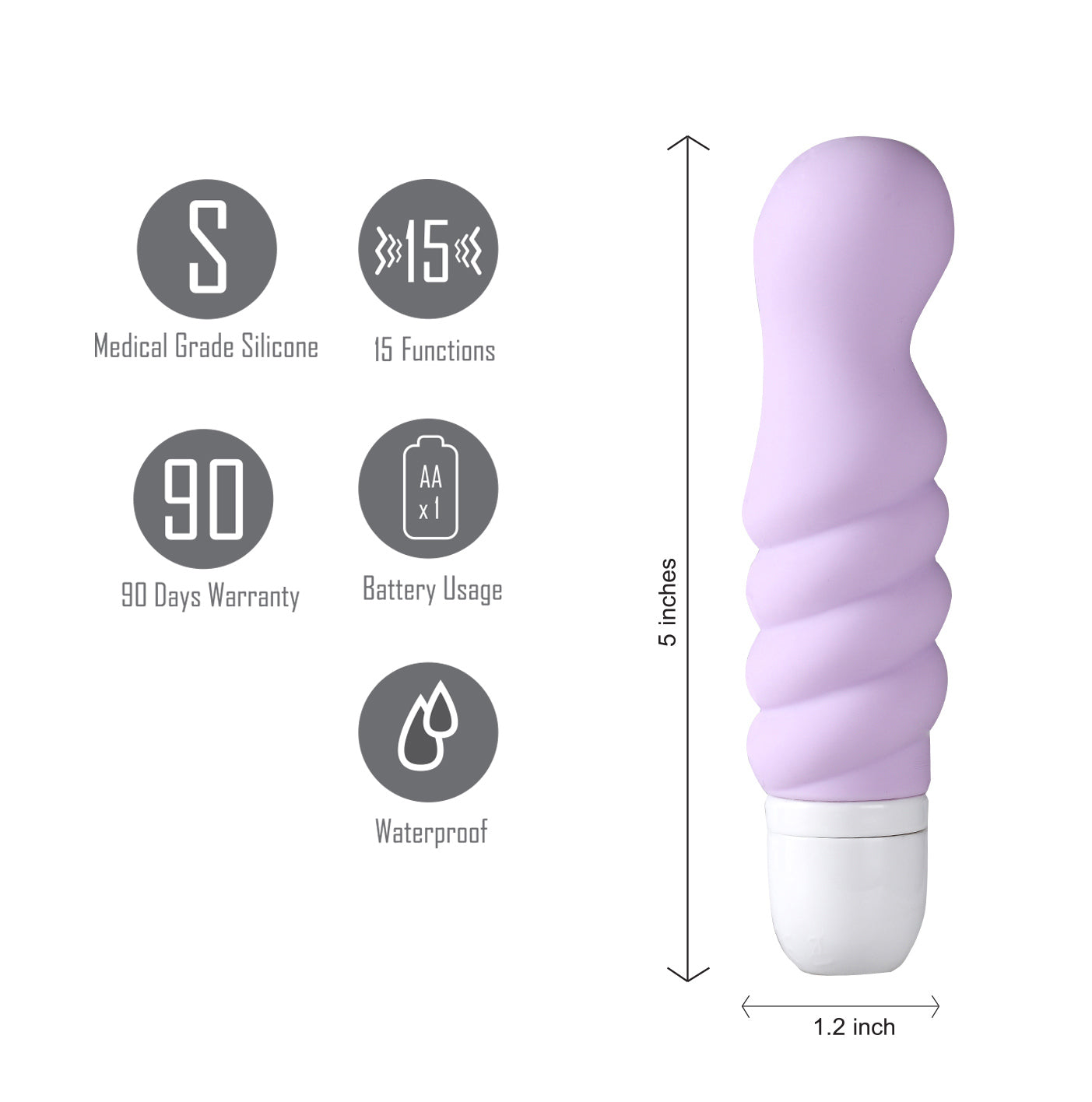 Chloe Silicone Twissty Mini Vibe - Purple