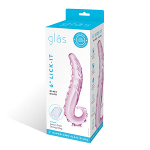 6 Inch Lick-It Glass Dildo