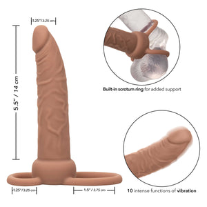 Performance Maxx Rechargeable Dual Penetrator -  Brown