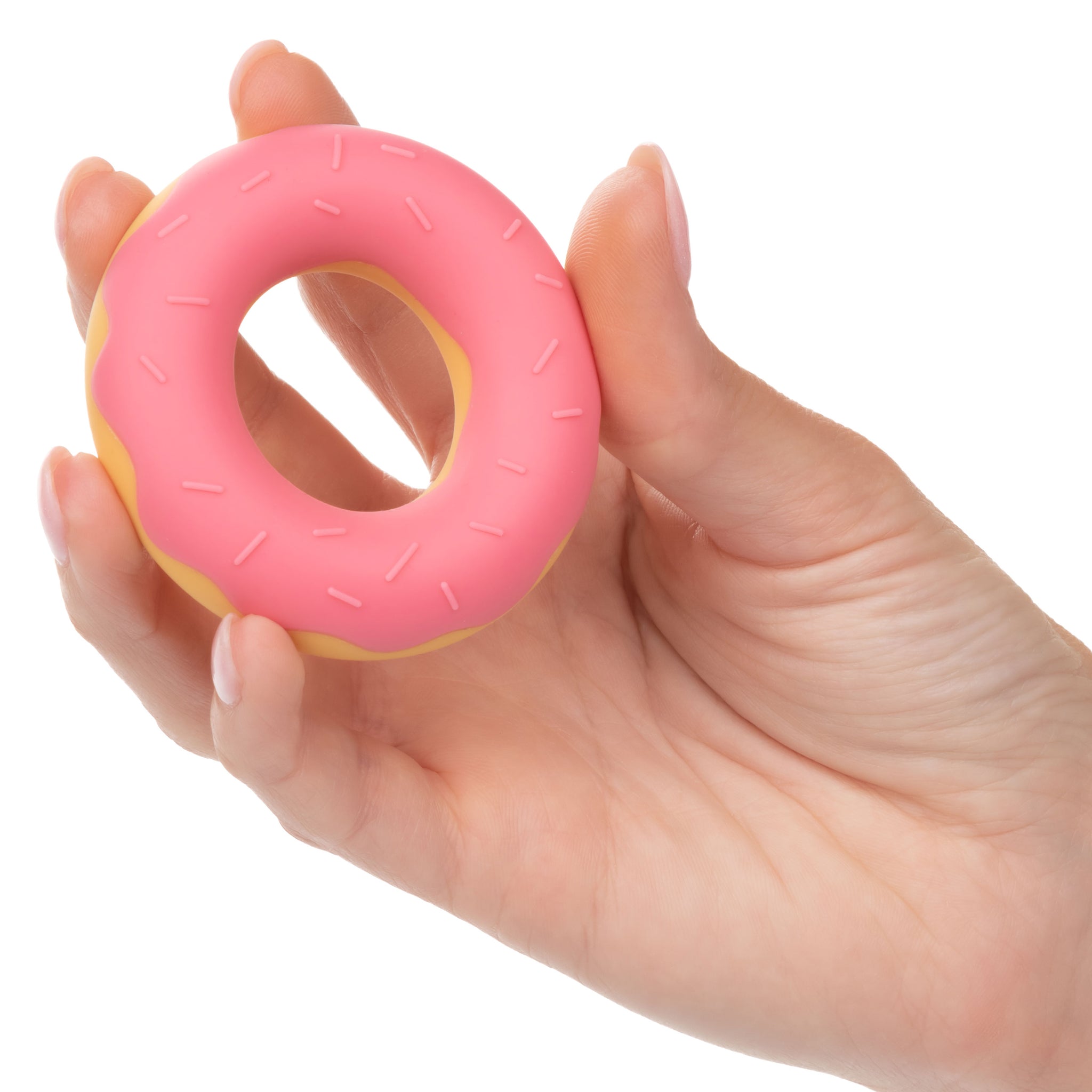 Naughty Bits Dickin Donuts Silicone Donut Cock  Ring - Pink