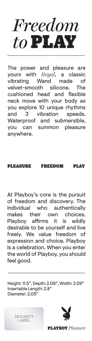Playboy Pleasure - Royal - Wand - Black