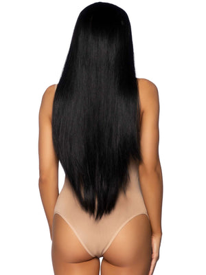 33 Inch Long Straight Wig - Black